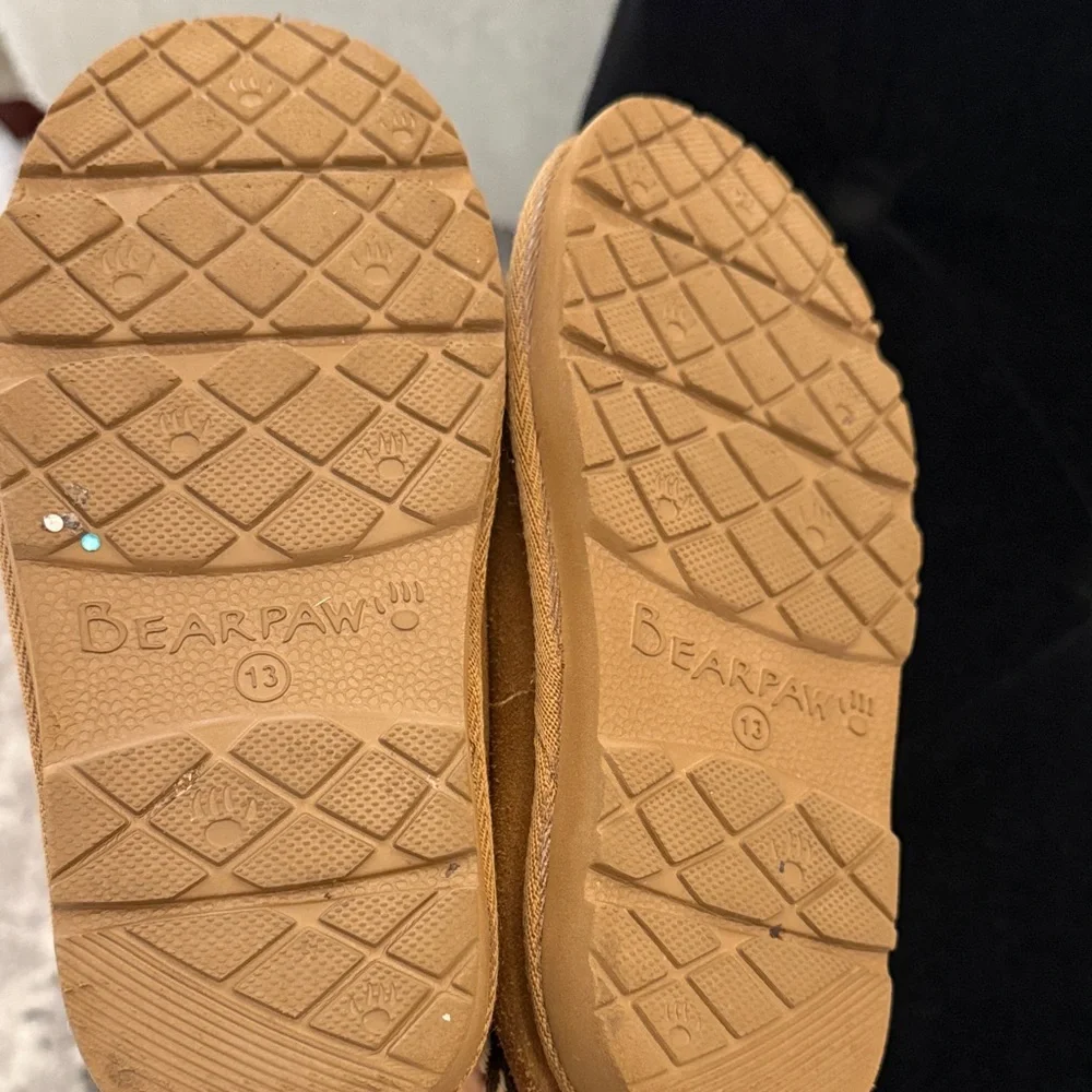 BearPaw Kids Slippers in Brown and Cream